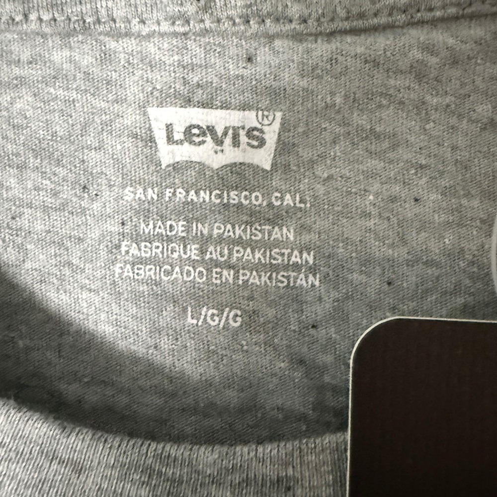 Levi's Sportswear Logo Graphic Tee Women's Large Gray NWT Crew Neck Short Sleeve - Picture 4 of 6